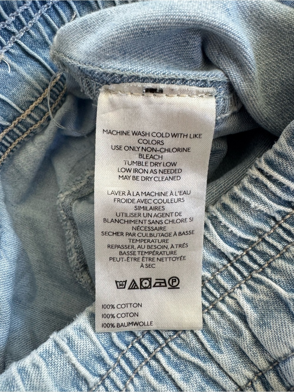 Free People We the Free Easy Peasy Pull-On Wide Leg Jeans Light Wash Size XS - Picture 6 of 15